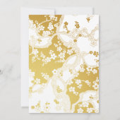 Elegant goud en witte kersenbloesem Vrijgezellenfe Kaart (Achterkant)