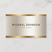 Elegant goud en zilver metallic visitekaartje (Voorkant)