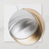 Elegant Goud en Zilveren Cirkel Bruiloft Kaart (Achterkant)
