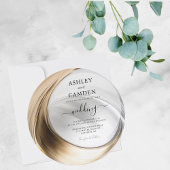 Elegant Goud en Zilveren Cirkel Bruiloft Kaart