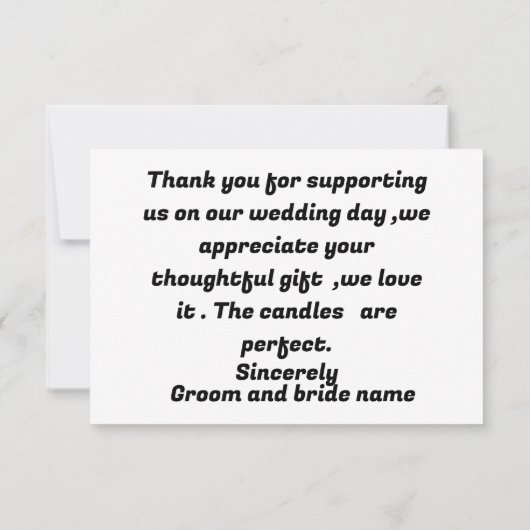 Elegant goud en zwart bedankkaart (Achterkant)