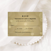 Elegant goud-en-zwart bruiloftsfeest RSVP kaartje
