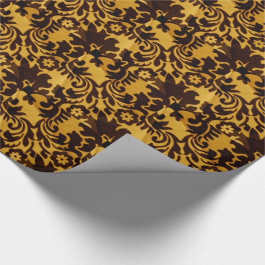 Elegant goud en zwart cadeaupapier (Hoek)
