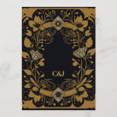 Elegant goud- en zwart design menu (Achterkant)