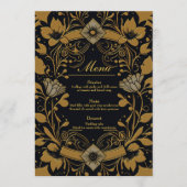 Elegant goud- en zwart design menu (Voorkant)