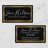 Elegant Goud en Zwart Eenvoudig Minimalistisch Bew Visitekaartje (Voorkant / Achterkant)