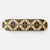 Elegant goud en zwart geometrisch patroon persoonlijk skateboard (Horizontaal)