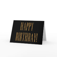 Elegant goud en zwart Happy Birthday