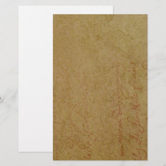 Elegant  goud en zwart huwelijk briefpapier (Voorkant / Achterkant)