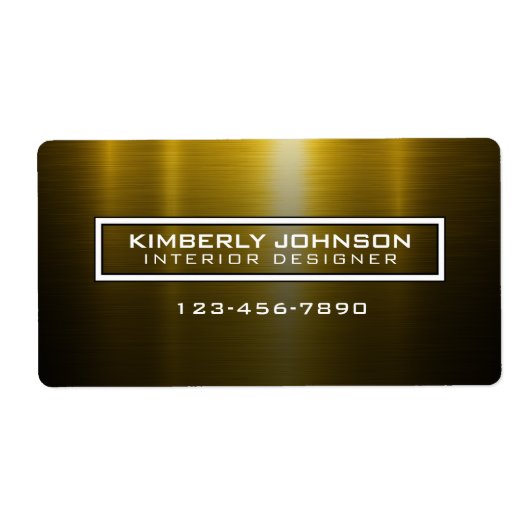 Elegant goud en zwart label ontwerp (Voorkant)