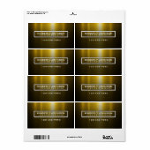 Elegant goud en zwart label ontwerp (Full Sheet)