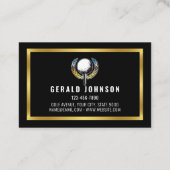 Elegant Goud en Zwart Minimalistisch Visitekaartje (Achterkant)