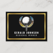 Elegant Goud en Zwart Minimalistisch Visitekaartje (Voorkant)