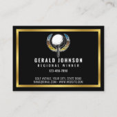 Elegant Goud en Zwart Minimalistisch Visitekaartje (Achterkant)