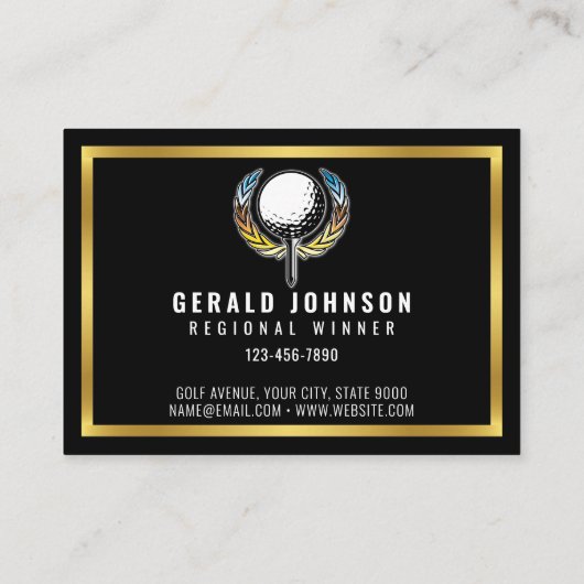 Elegant Goud en Zwart Minimalistisch Visitekaartje (Achterkant)