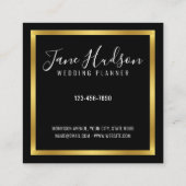 Elegant Goud en Zwart Minimalistisch Visitekaartje (Achterkant)