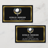 Elegant Goud en Zwart Minimalistisch Visitekaartje (Voorkant / Achterkant)