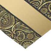 Elegant goud en zwart Paisley & Stripes Korte Tafelloper (Hoek)