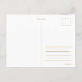 Elegant goud en zwart slaan de datum op aankondigingskaart (Achterkant)