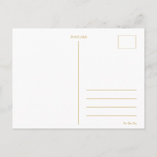 Elegant goud en zwart slaan de datum op aankondigingskaart (Achterkant)