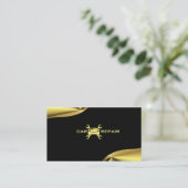 Elegant goud en zwart Visitekaartje (Staand voorkant)