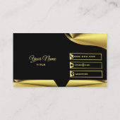 Elegant goud en zwart Visitekaartje (Achterkant)