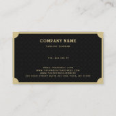 Elegant goud en zwart visitekaartje (Achterkant)