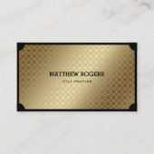 Elegant goud en zwart visitekaartje (Voorkant)