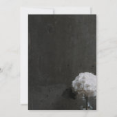 Elegant goud en zwarte floral Wedding Invitation Kaart (Achterkant)