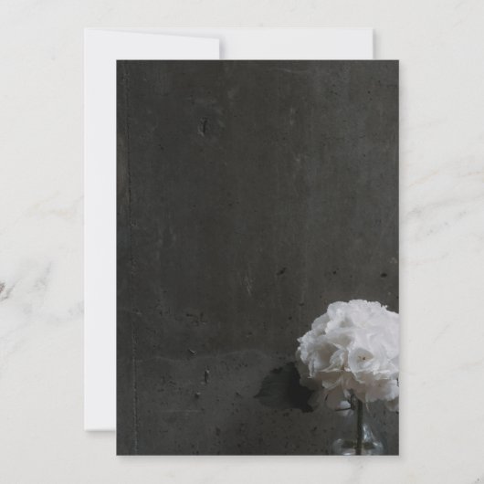 Elegant goud en zwarte floral Wedding Invitation Kaart (Achterkant)