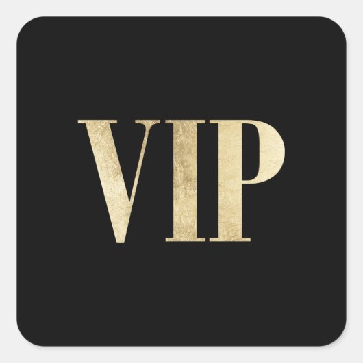Elegant goud en zwarte VIP zeer belangrijke persoo Vierkante Sticker (Voorkant)