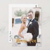 Elegant, Goud, Faux Folie, Dank u, Aangepaste foto Briefkaart (Voorkant / Achterkant)