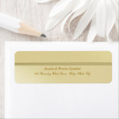 Elegant Goud Faux Metaal Bruiloft Adres Label (Insitu)