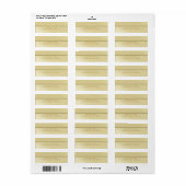 Elegant Goud Faux Metaal Bruiloft Adres Label (Full Sheet)
