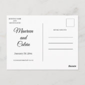Elegant Goud Filigraan op Wit, Save the Date Briefkaart (Achterkant)