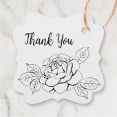 Elegant goud folie bedankje labeltje bedankjes labels (Achterkant)