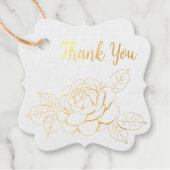 Elegant goud folie bedankje labeltje bedankjes labels (Voorkant)