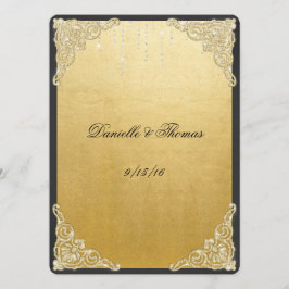 Elegant, Goud Folie, Glitter, Trouwadvies Advieskaart
