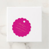 Elegant Goud Fuchsia Dank u bruiloft gunst Labels (In situ)