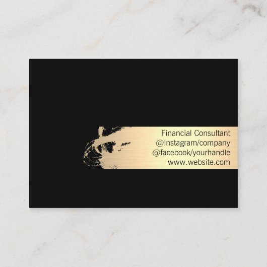 Elegant Goud Geborsteld Visitekaartje (Achterkant)