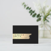 Elegant Goud Geborsteld Visitekaartje (Staand voorkant)