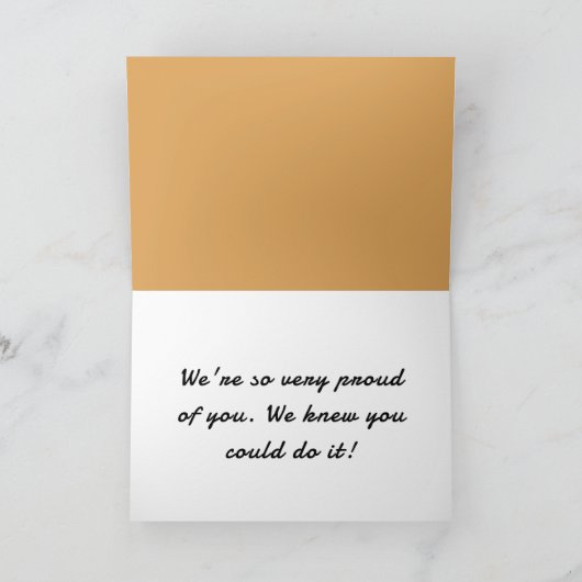 Elegant goud gefeliciteerd kaart (Binnen)