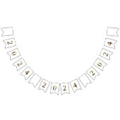 Elegant Goud Gelukkig Nieuwjaar 2024 Getallen Wit Vlaggetjes (Alle)