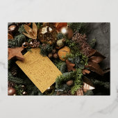 Elegant goud GELUKKIG NIEUWJAAR 2026 Folie Feestdagenkaart (Achterkant)