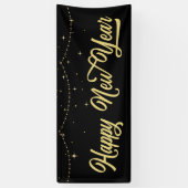 Elegant goud Gelukkig Nieuwjaar Spandoek (Verticaal)