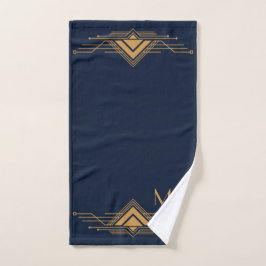 Elegant goud geometrisch art deco ontwerp bad handdoek
