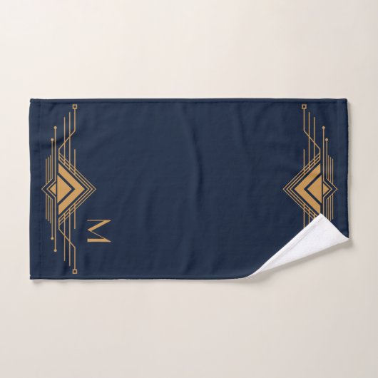 Elegant goud geometrisch art deco ontwerp bad handdoek (Handdoek)