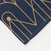 Elegant goud geometrisch art deco ontwerp fleece deken (Hoek)