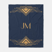 Elegant goud geometrisch art deco ontwerp fleece deken (Voorkant)