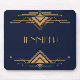 Elegant goud geometrisch art deco ontwerp muismat
